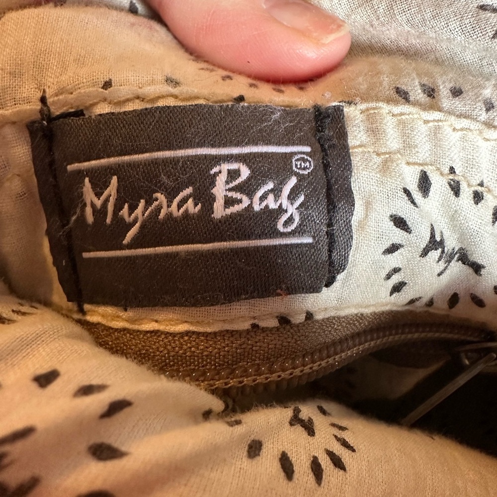 Brown and Multicolor Fringe Myra concealed carry Bag - Picture 4 of 4